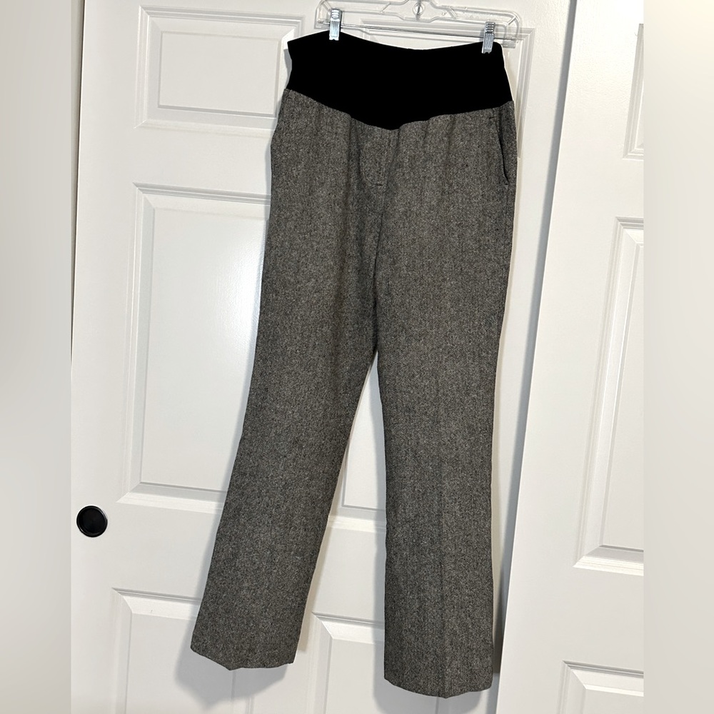 Mimi Maternity Wool and Silk Blend Dress Pants. Size Medium